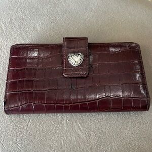 Brighton Burgundy Croc-Embossed‎ Wallet